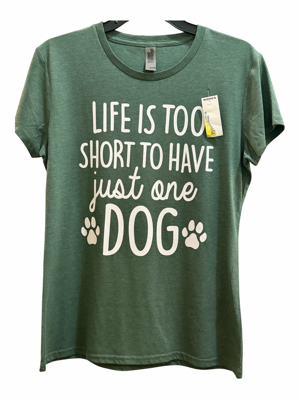 Cotton/Poly Green/Grey Tee Shirt Sz M NWT